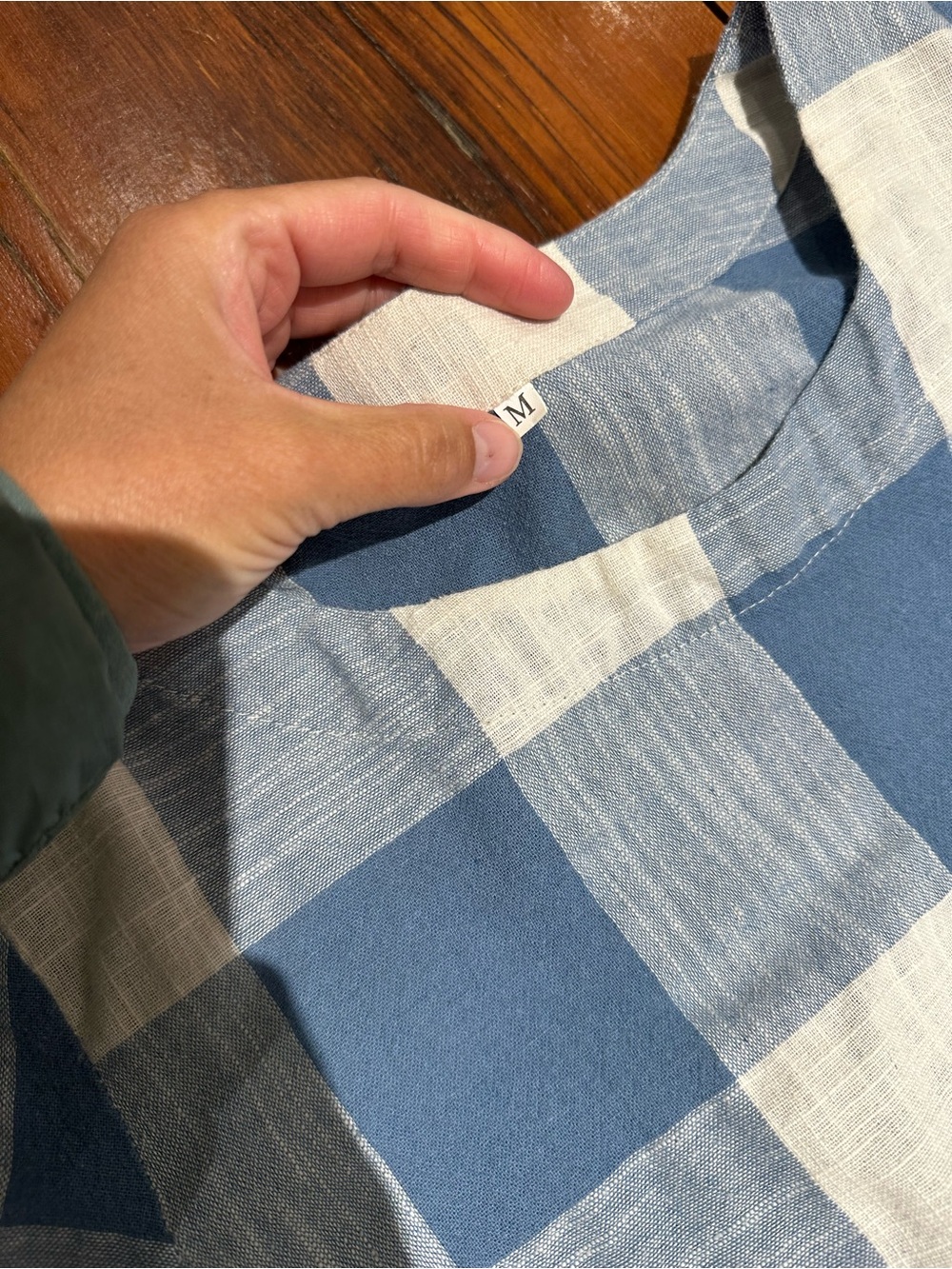 Summer Dress, Blue & White Check, Women's Med - Picture 3 of 6